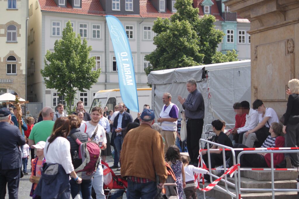 Demonstration von Abtreibungsgegner:innen und christlichen Fundis am 1.6.2024 in Erfurt.